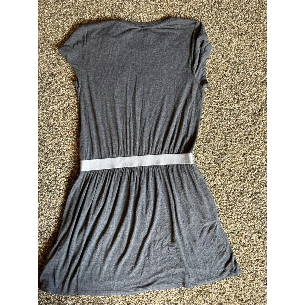 Abercrombie Kids Gray‎ Tshirt Dress Size 15/16 Sequin Pocket Short Sleeve